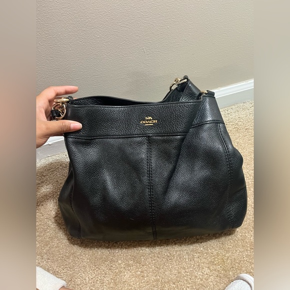 COACH EDDIE 31 PEBBLE GRAIN LEATHER SHOULDER BAG #80268 - Picture 3 of 10